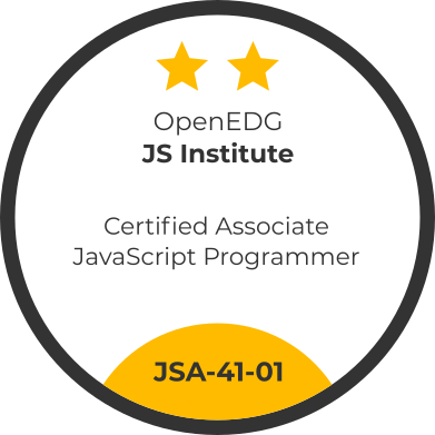 JSA Certified Associate JavaScript Programmer